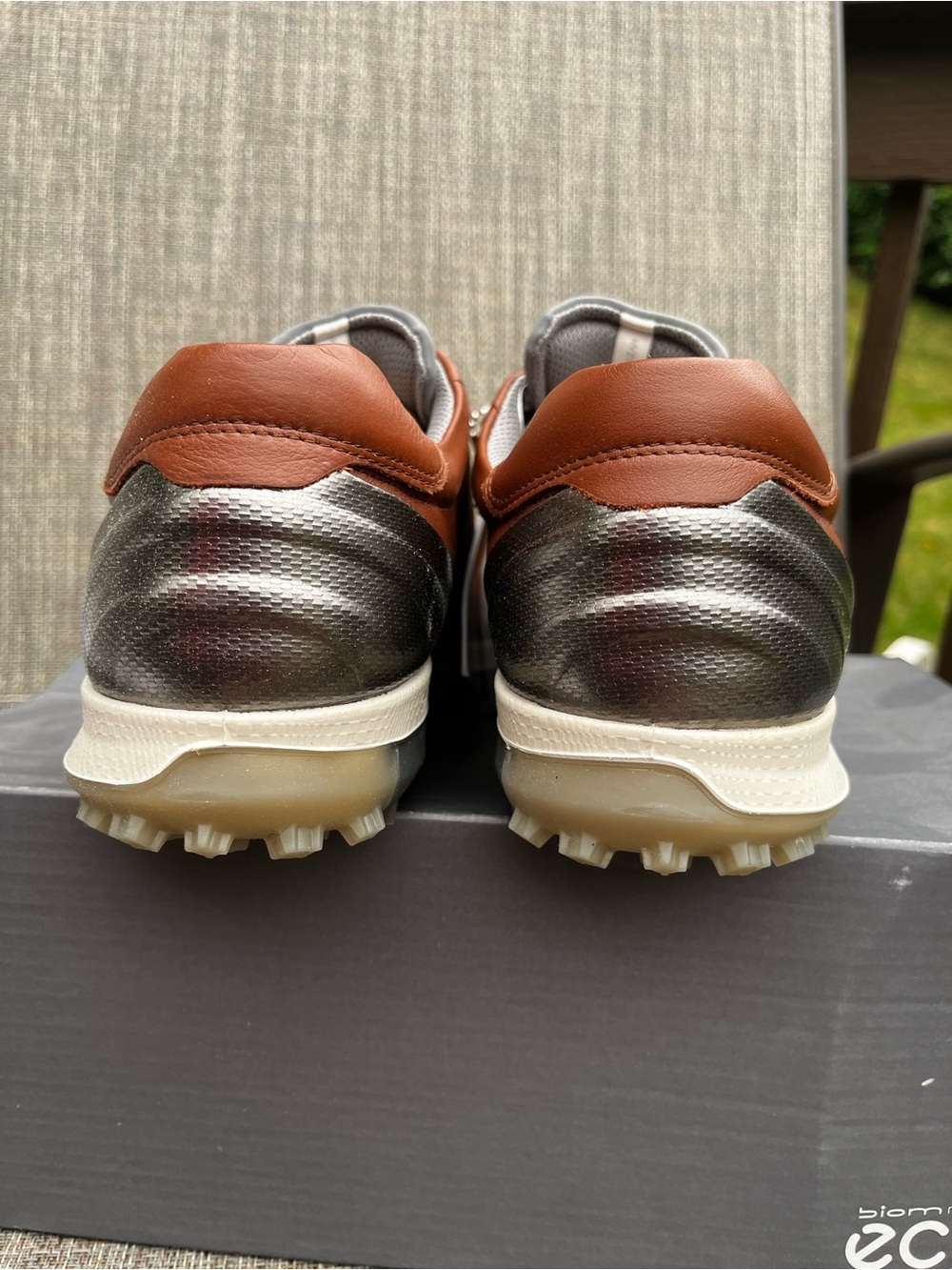 ECCO Biom Hybrid 2 Golf Shoes Men’s EU 45/US 11-11.5 NIB Yak Leather Hydromax - Picture 4 of 14